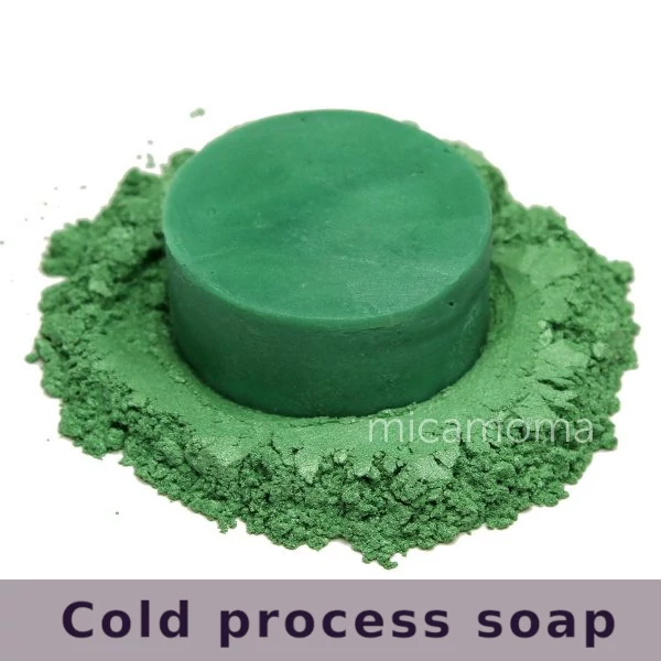 Jade Green Mica Powder in Soap