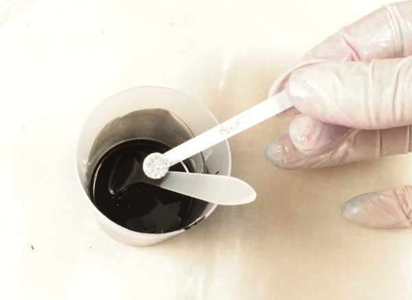 add glitter - How To Make Black Jelly Nail Polish With Silver Holographic Glitter