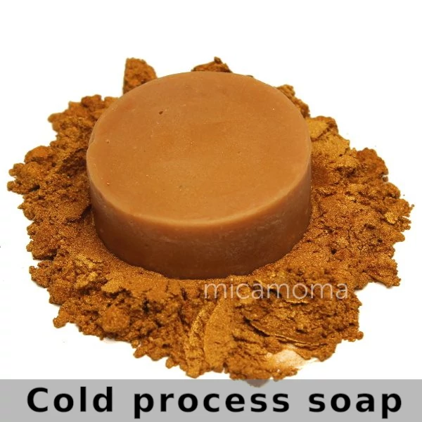 Black Gold mica powder in soap