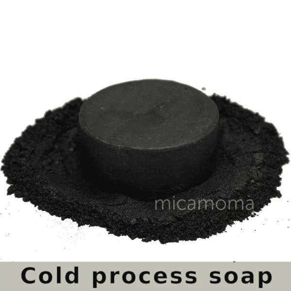 Black Magic mica powder in soap