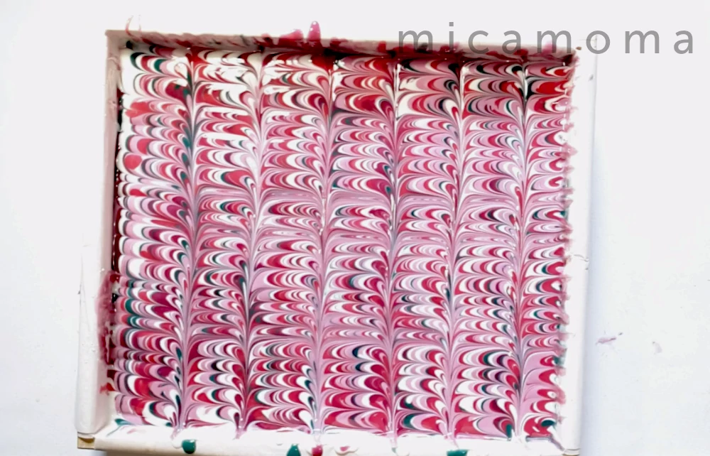 mint soap marble swirl16 - Minty Marble Swirl Tutorial - Cold Process Soap