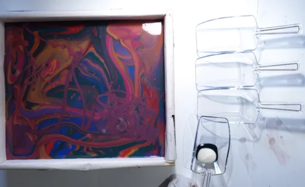 dustpanswirlsoap slab6 600x369 - The Ultimate Mini Dustpan Cold Process Soap Technique