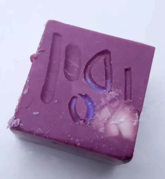 purple carved soap 554x600 - How to Carve Soap - A Guide