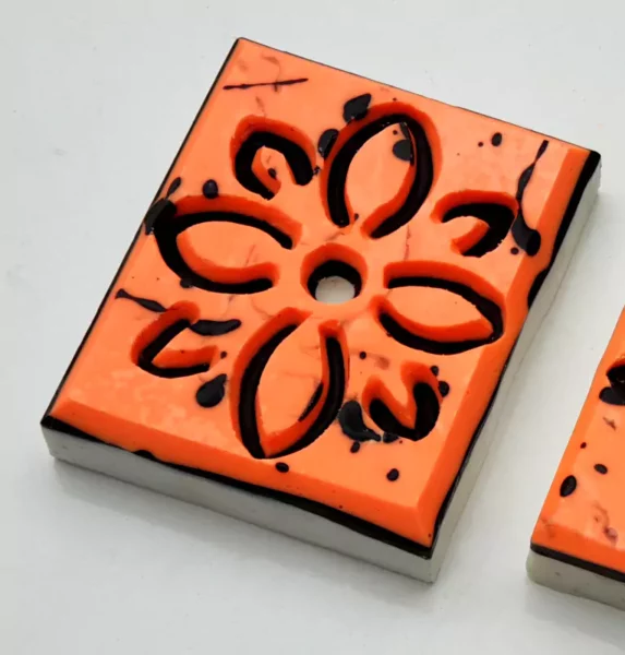 8 petal carved soap bar
