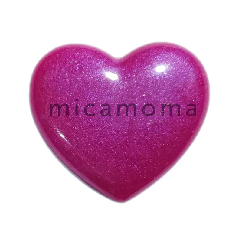 Duochrome Hot Pink Mica Powder in Epoxy Resin