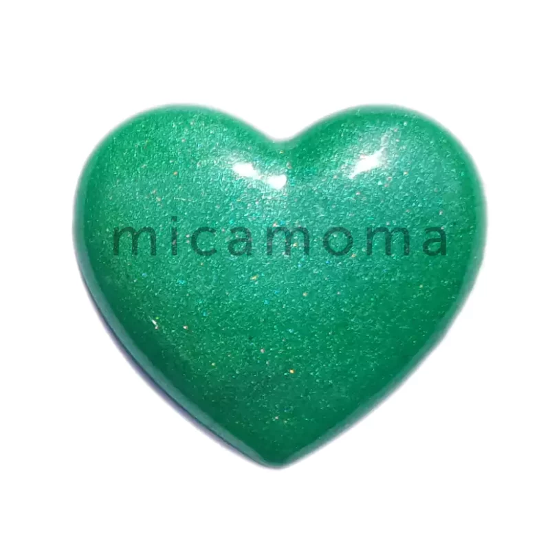 Tropical Green Mica Powder in Epoxy Resin