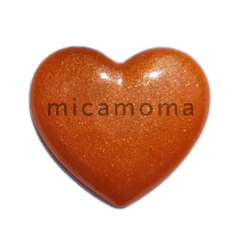 Apricot Orange Mica Powder in Epoxy Resin