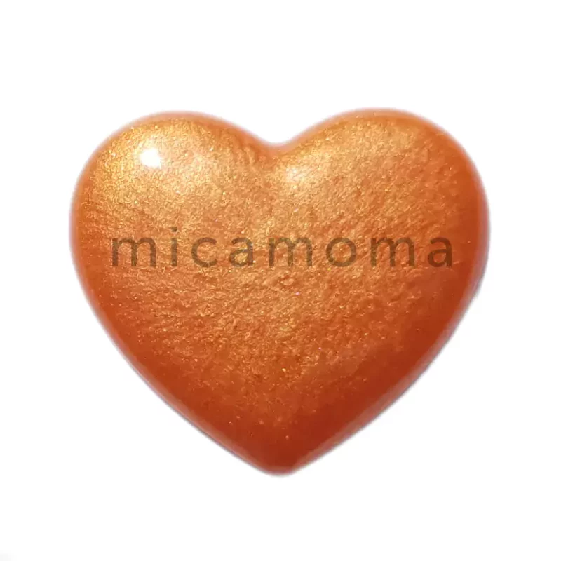 Neon Orange Mica Powder in Epoxy Resin