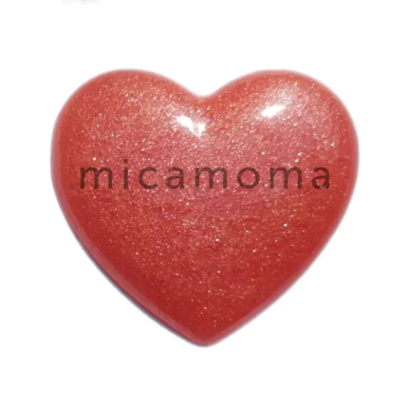 Peach Orange Mica Powder in Epoxy Resin